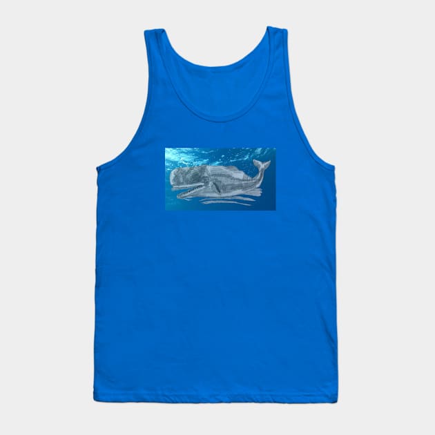 Cachalot by the Ocean Surface Tank Top by Mila-Ola_Art